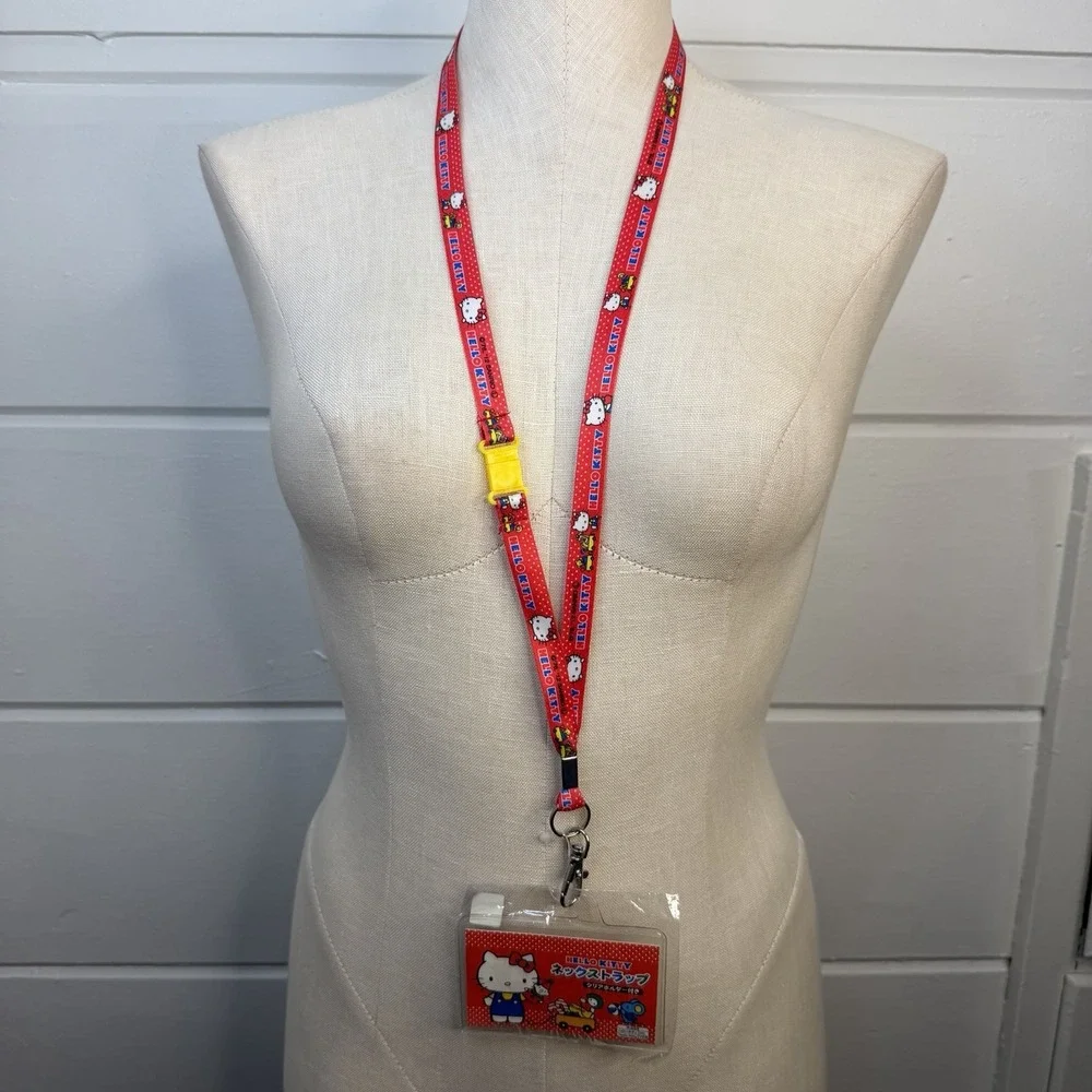 Hello Kitty ID Lanyard Red Blue Yellow Sanrio Japan NEW‎